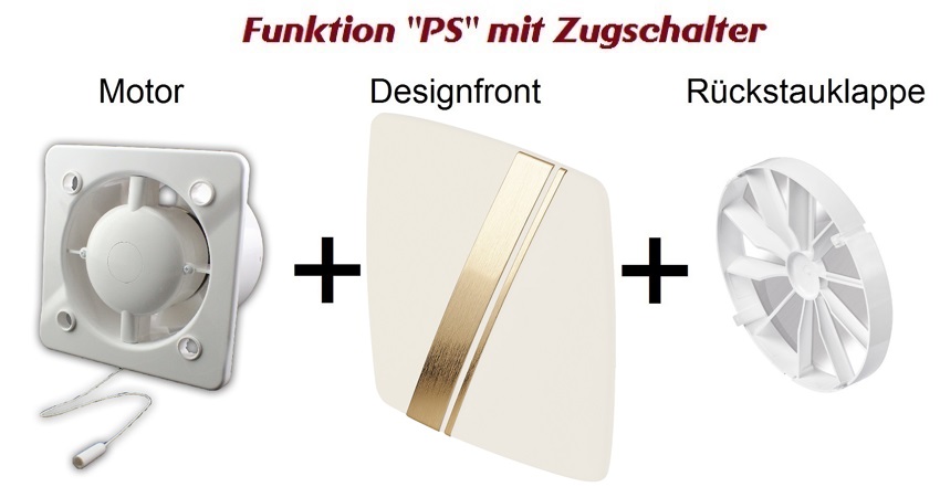 Badventilator Deckenlüfter Ø100 mm Wandventilator Badlüfter Ventilator